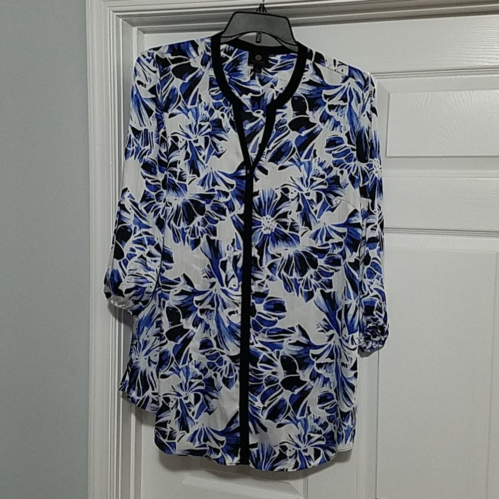 Chiffon Button Down Floral Shirt